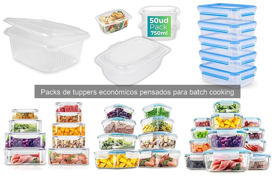 Mejores packs de tuppers económicos para batch cooking
