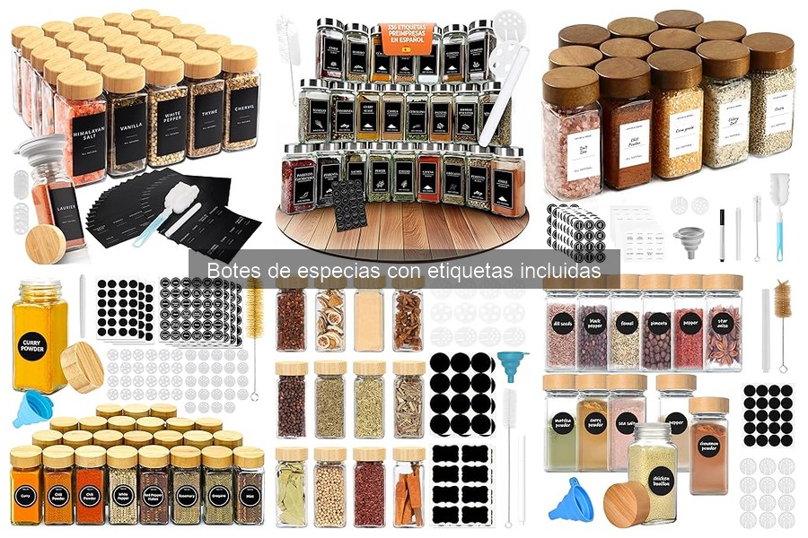 ** Mejores precios y ofertas en botes de especias con etiquetas