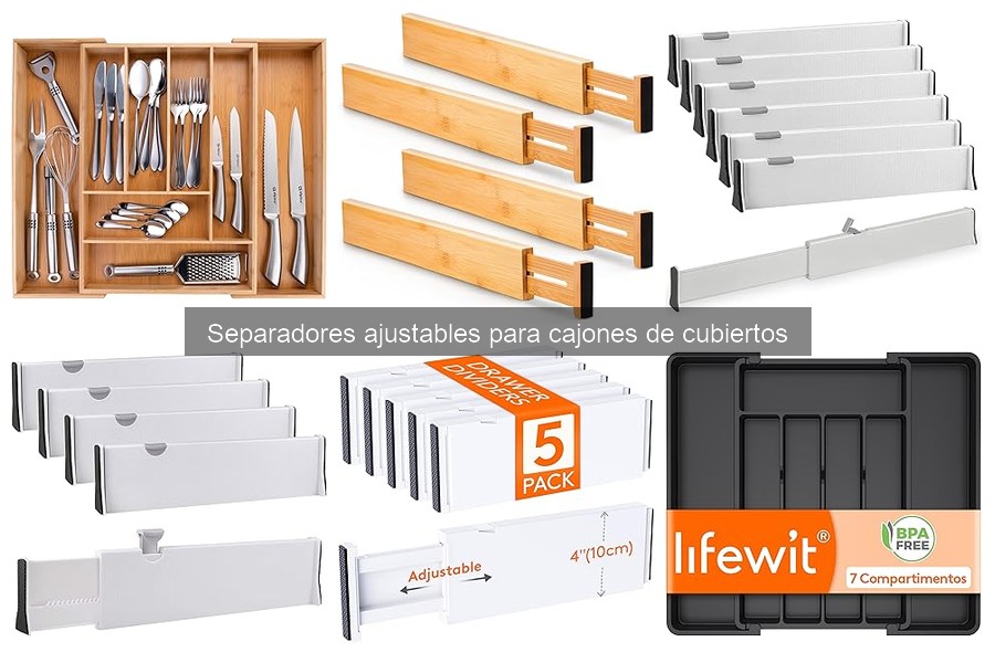 Mejores separadores ajustables para cajones de cubiertos