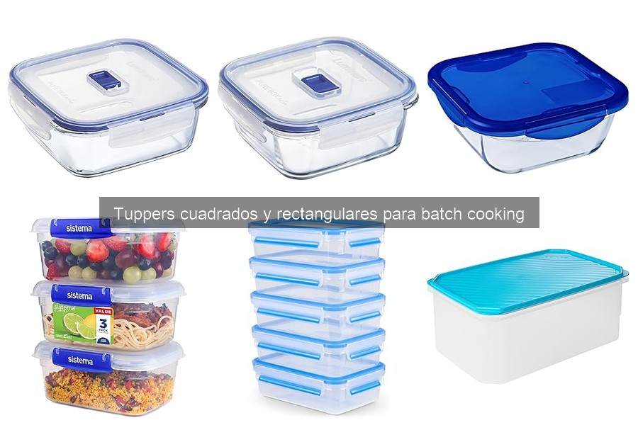 Mejores Tuppers Cuadrados y Rectangulares para Batch Cooking