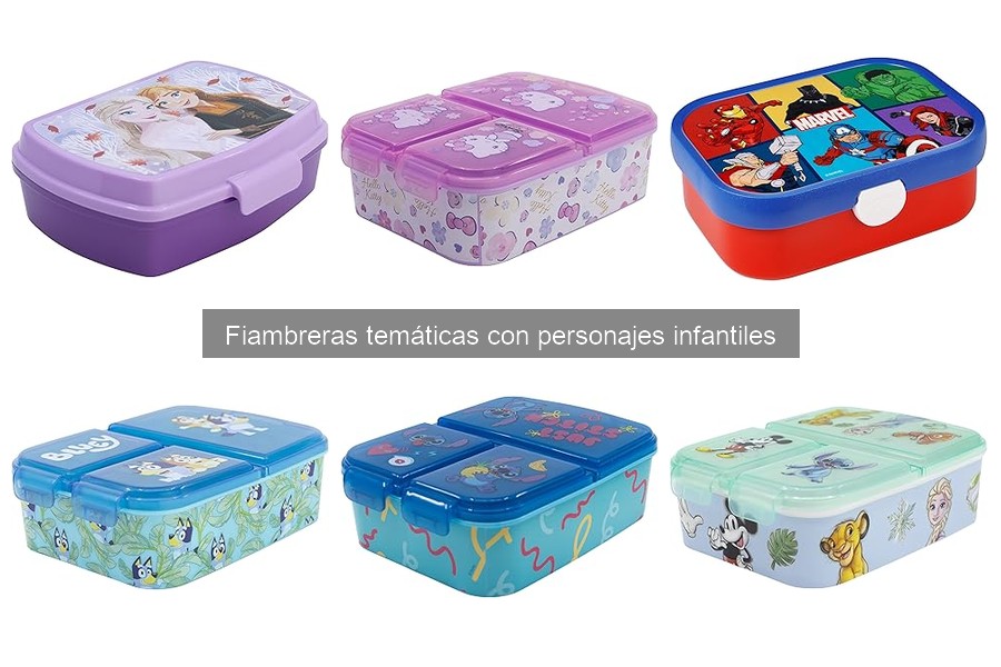 Ofertas en fiambreras temáticas infantiles de personajes