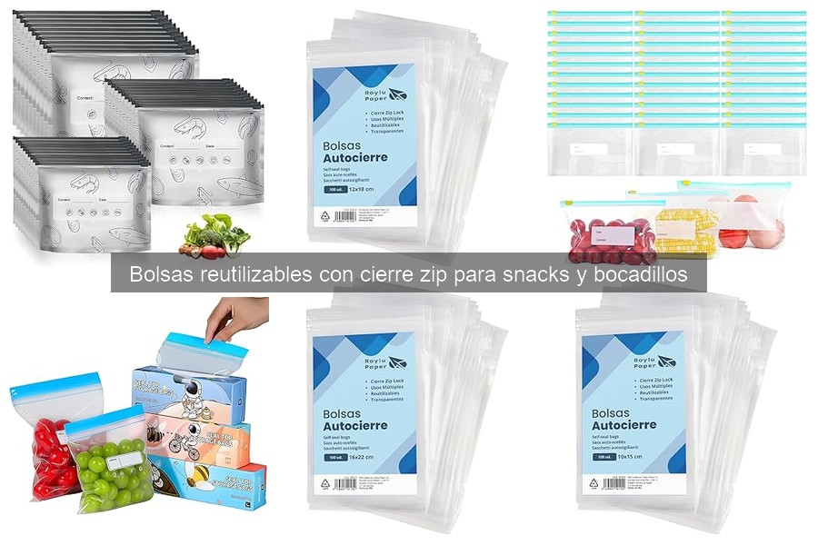 Opiniones sobre bolsas reutilizables con cierre zip para snacks