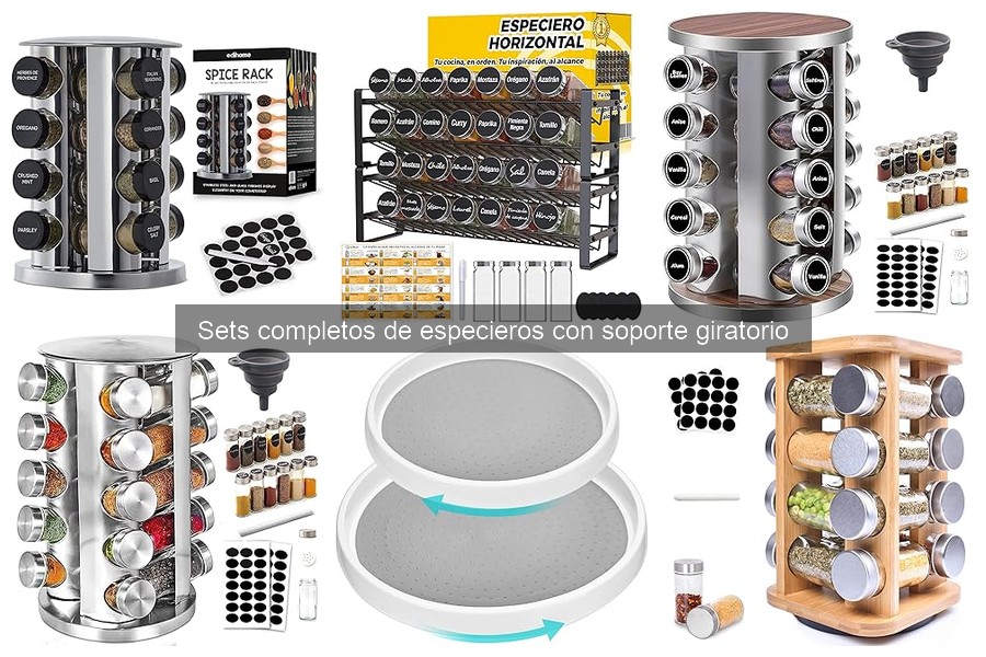 Opiniones sobre sets de especieros giratorios para tu cocina