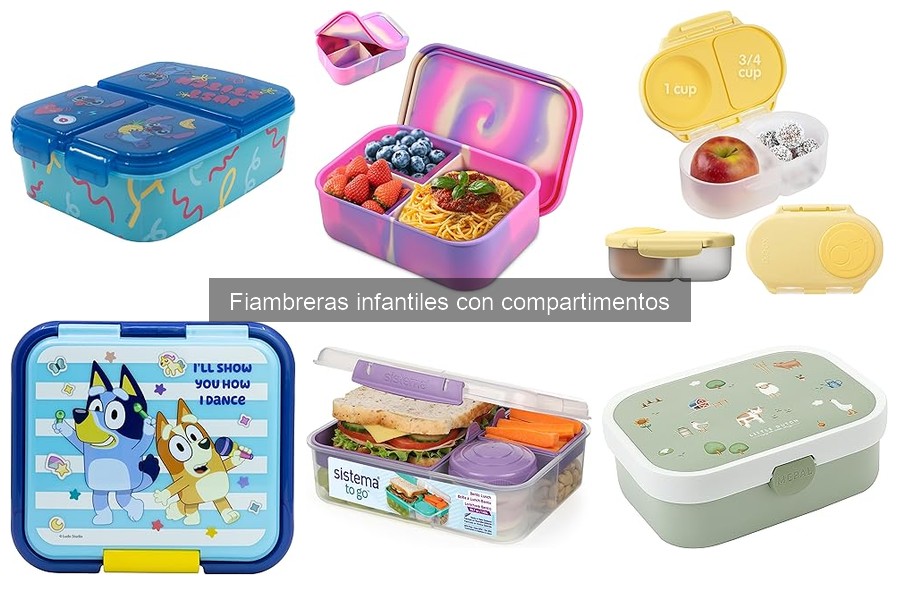 Organiza la comida en fiambreras infantiles con compartimentos