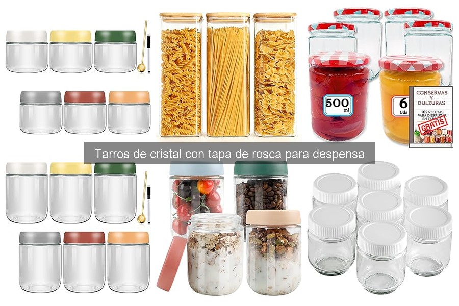 Organiza tu despensa con tarros de cristal con tapa de rosca
