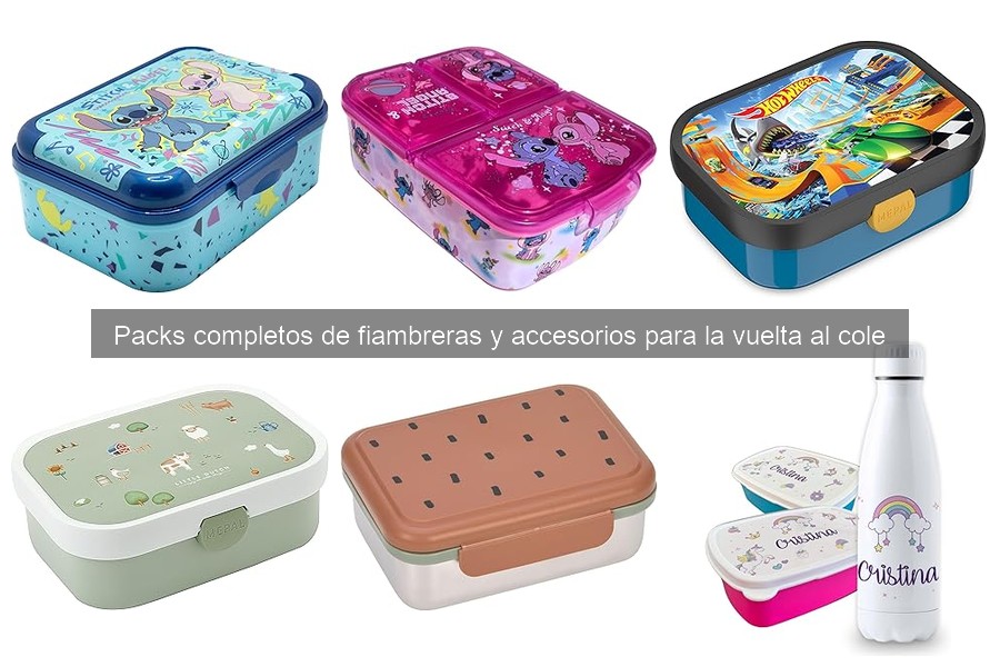 Packs de fiambreras y accesorios escolares para el cole