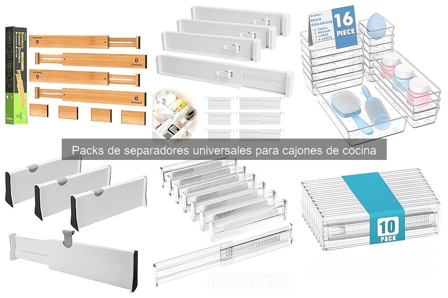 Packs de Separadores Universales para Cajones de Cocina