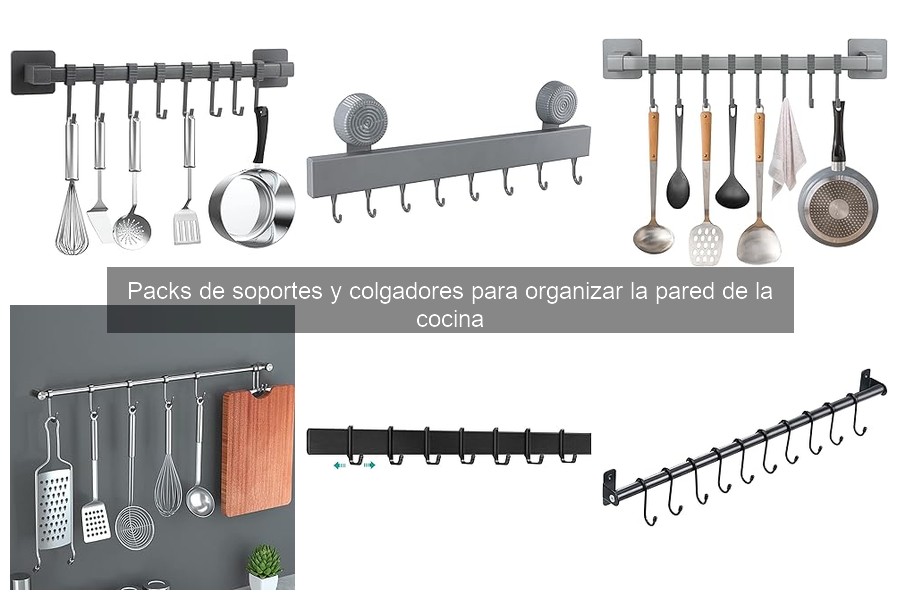 Packs de Soportes y Colgadores para Organizar la Cocina