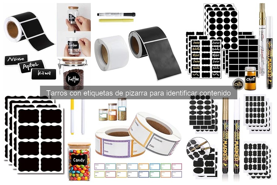 Personaliza Etiquetas de Pizarra para Tarros de Cocina