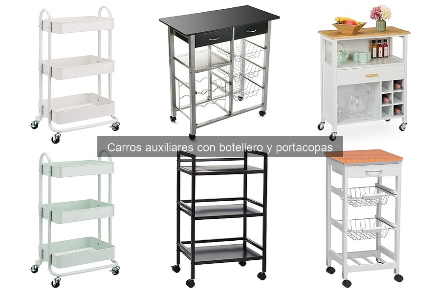 Personaliza tu carro auxiliar con botellero y portacopas