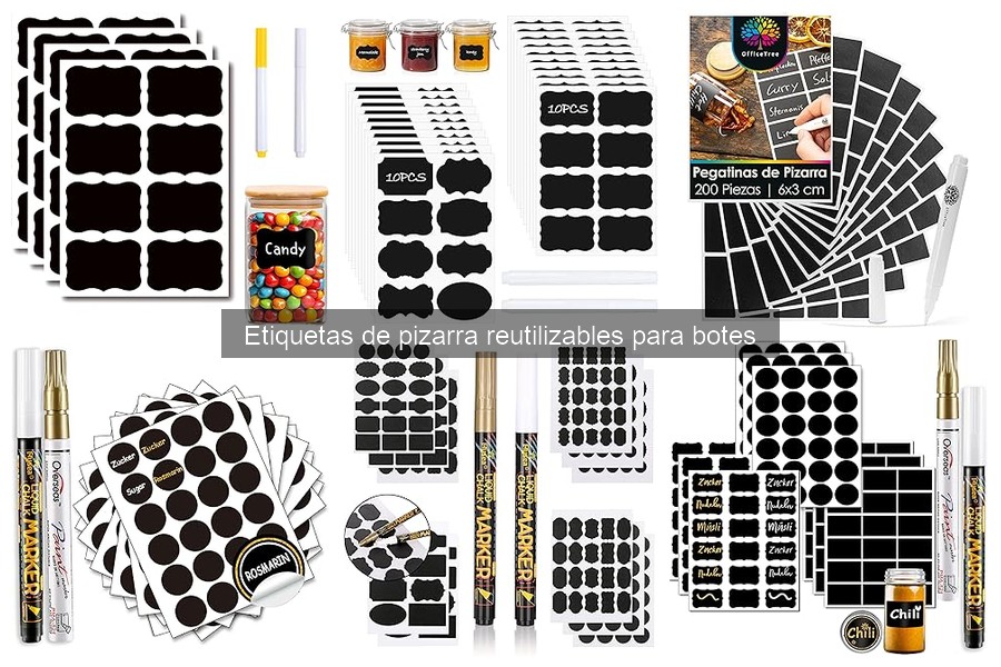 Proyectos creativos con etiquetas de pizarra reutilizables