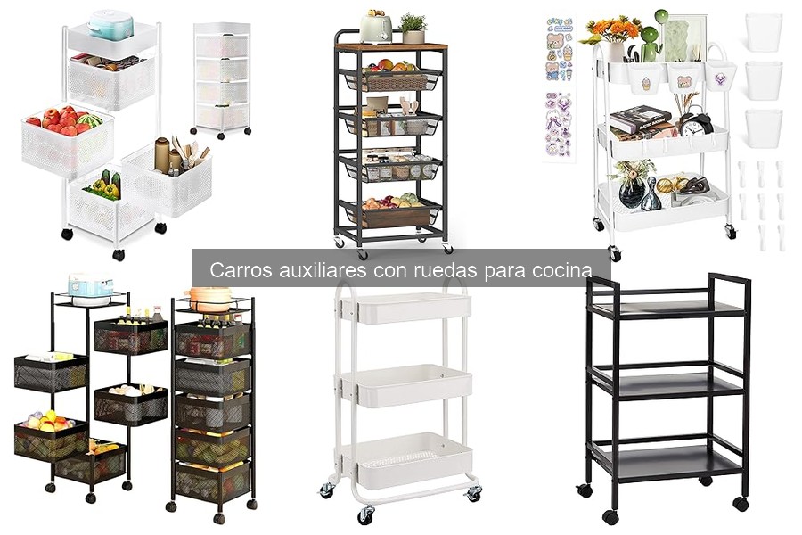 ¿Qué es un carro auxiliar con ruedas para cocina?