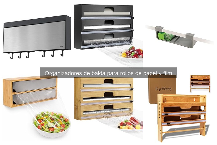 ¿Qué es un organizador de balda para rollos de papel y film?