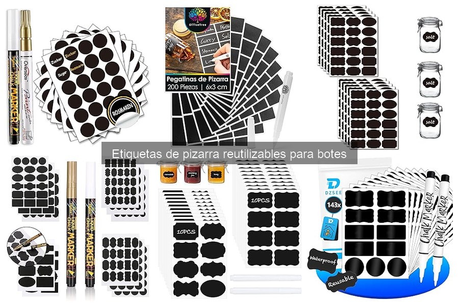 ¿Qué son las etiquetas de pizarra reutilizables para botes?
