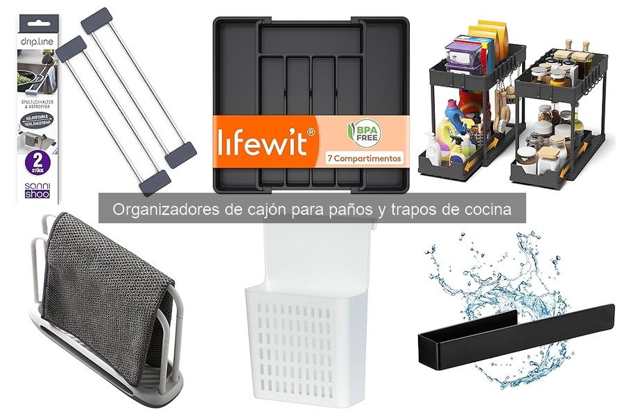 ¿Qué son los organizadores de cajón para paños de cocina?