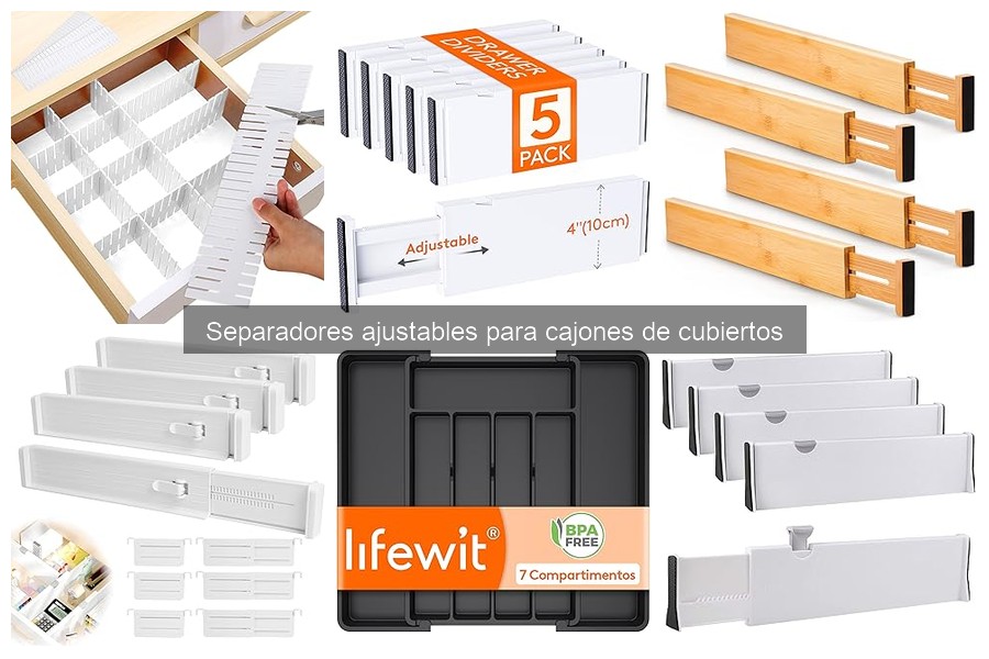 Qué son los separadores ajustables para cajones de cubiertos