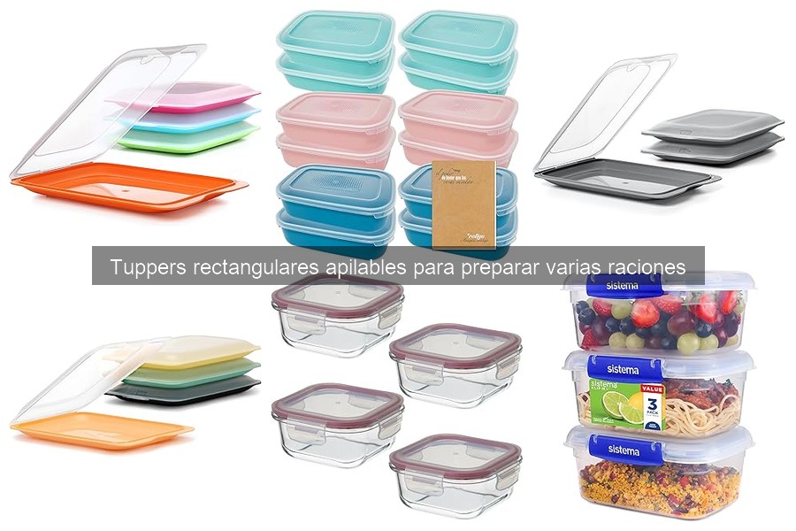 ¿Qué son los tuppers rectangulares apilables?