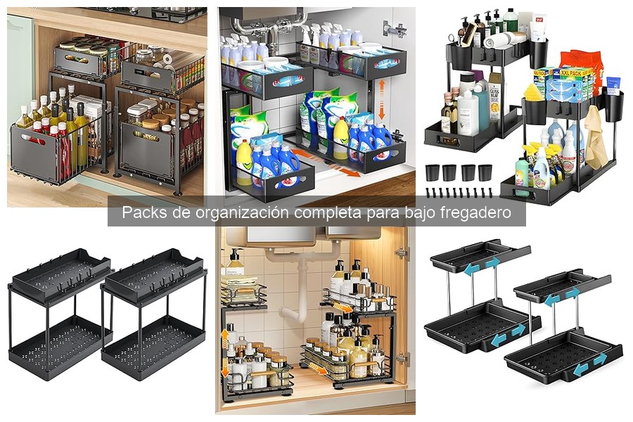 Reseñas sobre packs de organización para bajo fregadero