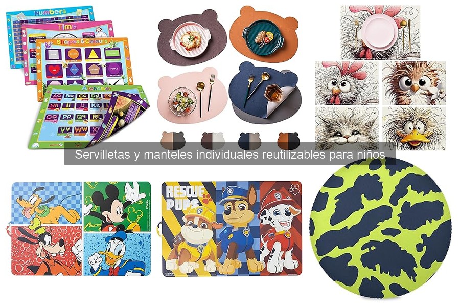 Servilletas y Manteles Individuales Reutilizables para Niños