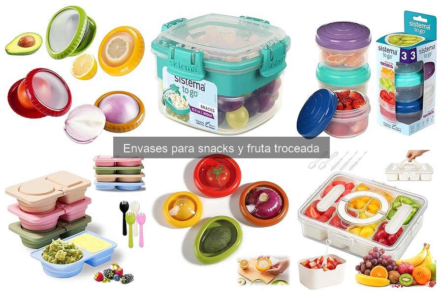 Soluciones creativas para almacenar snacks y fruta troceada