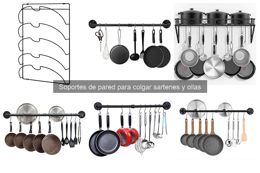 ¿Son seguros los soportes de pared para sartenes y ollas?