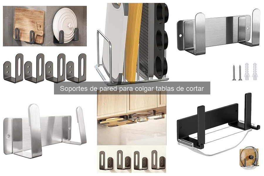 Soportes de Pared para Colgar Tablas de Cortar en Cocina