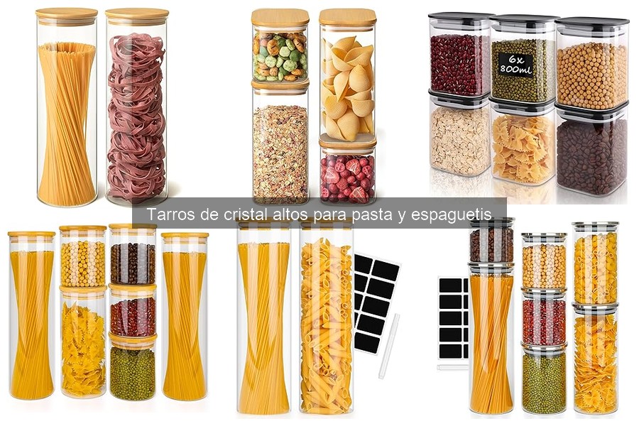 Tarros de cristal altos para pasta: precios y dónde comprarlos