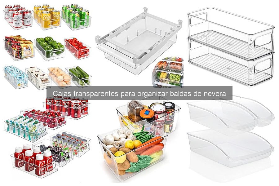 Tipos de cajas transparentes para organizar la nevera