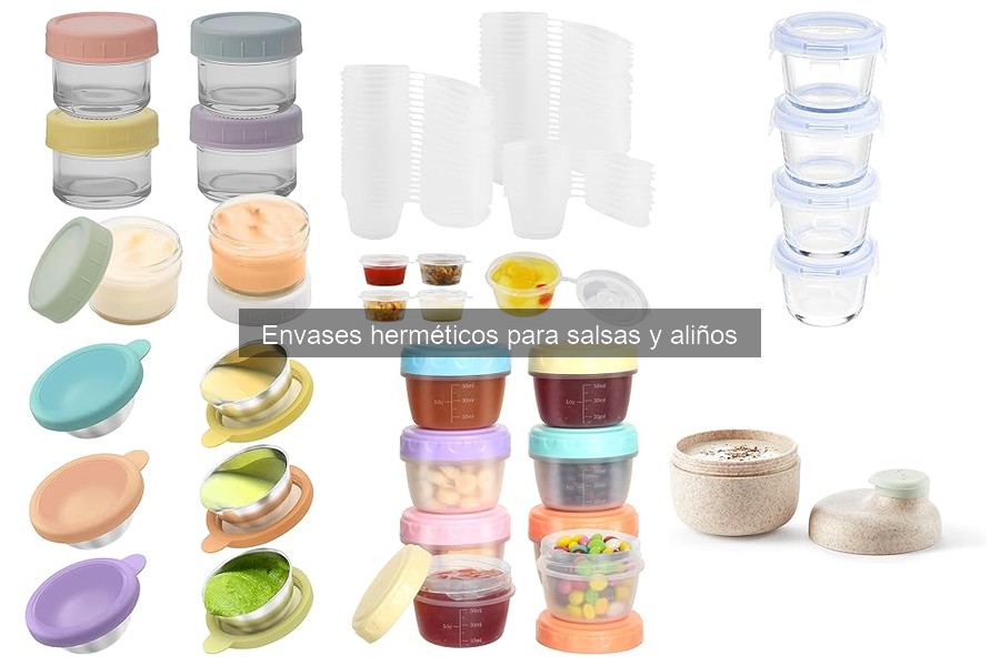 Tipos de envases herméticos para salsas y aliños