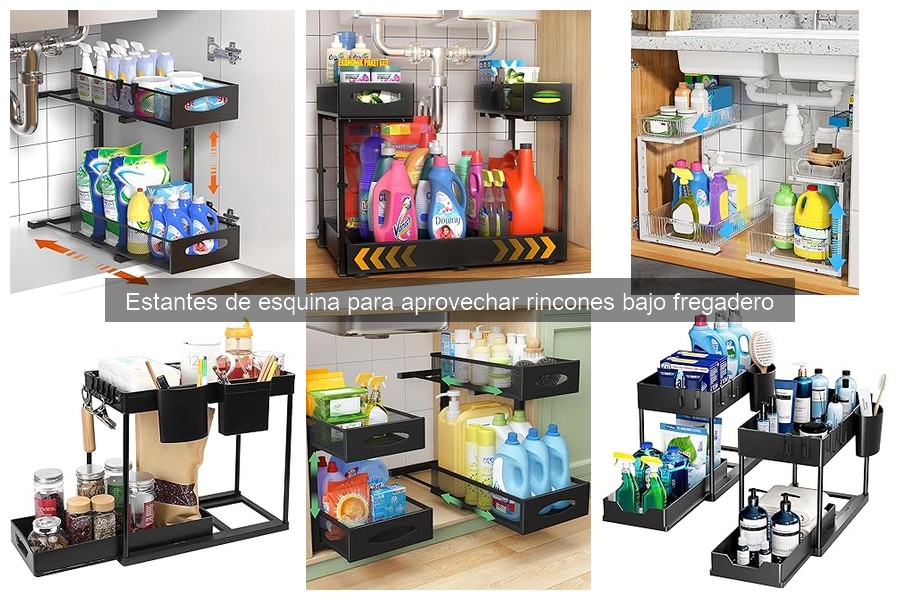 ** Tipos de estantes de esquina para cocinar y aprovechar el espacio