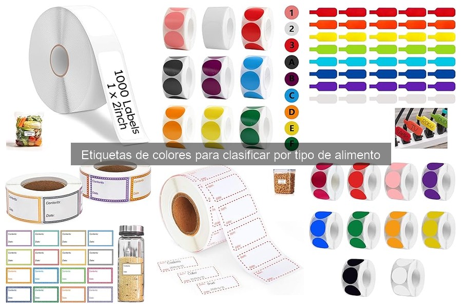 Tipos de etiquetas de colores para alimentos y sus usos