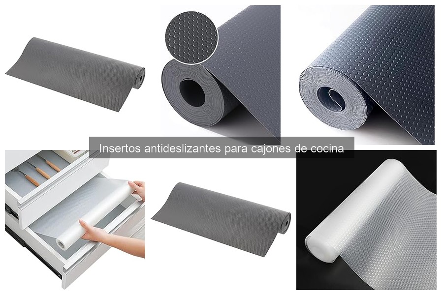 Tipos de insertos antideslizantes para cajones de cocina