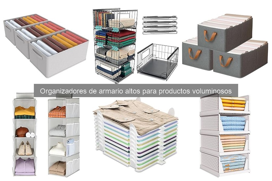 Tipos de organizadores altos para productos voluminosos