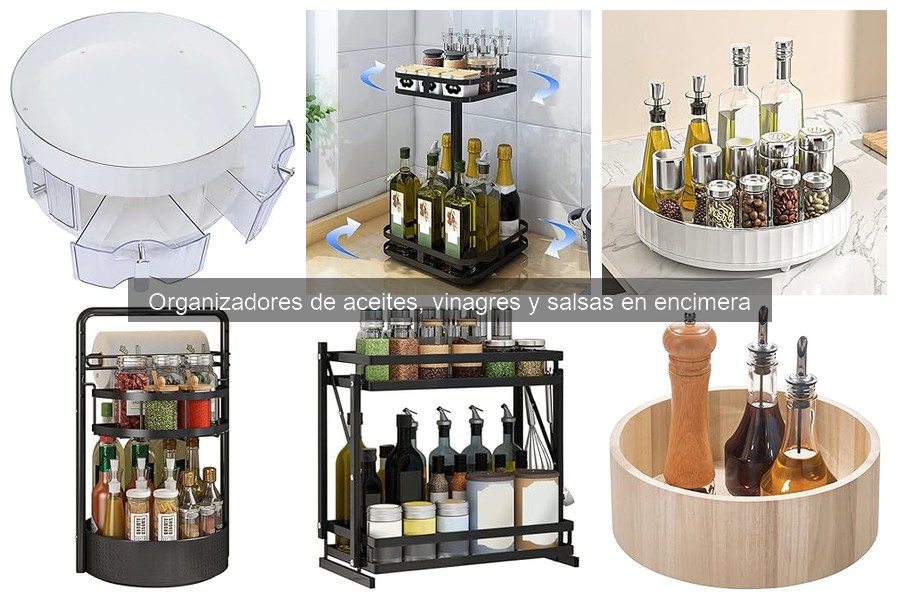 Tipos de organizadores de aceites y vinagres para cocina