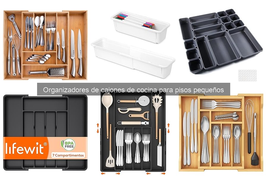 Tipos de organizadores de cajones de cocina para espacios pequeños