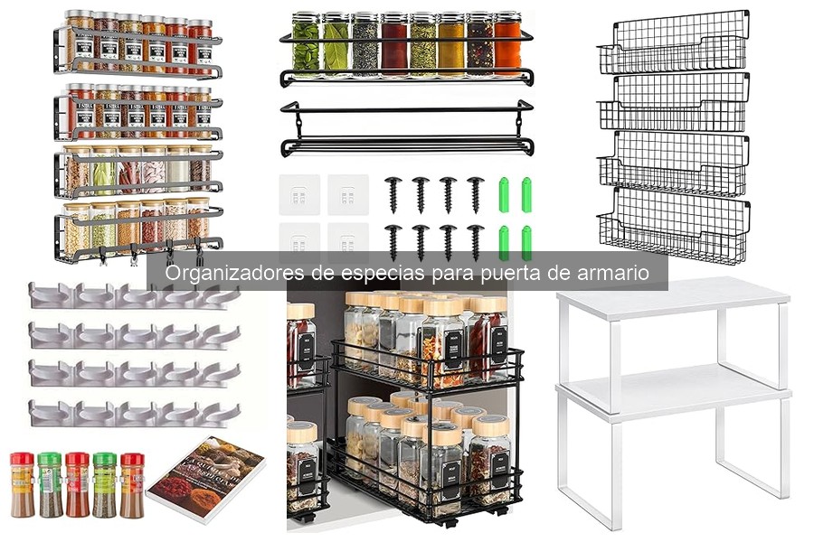 Tipos de organizadores de especias para puerta de armario