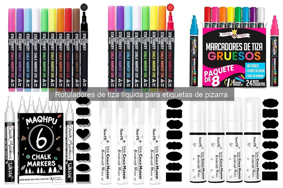 Tipos de rotuladores de tiza líquida para etiquetar