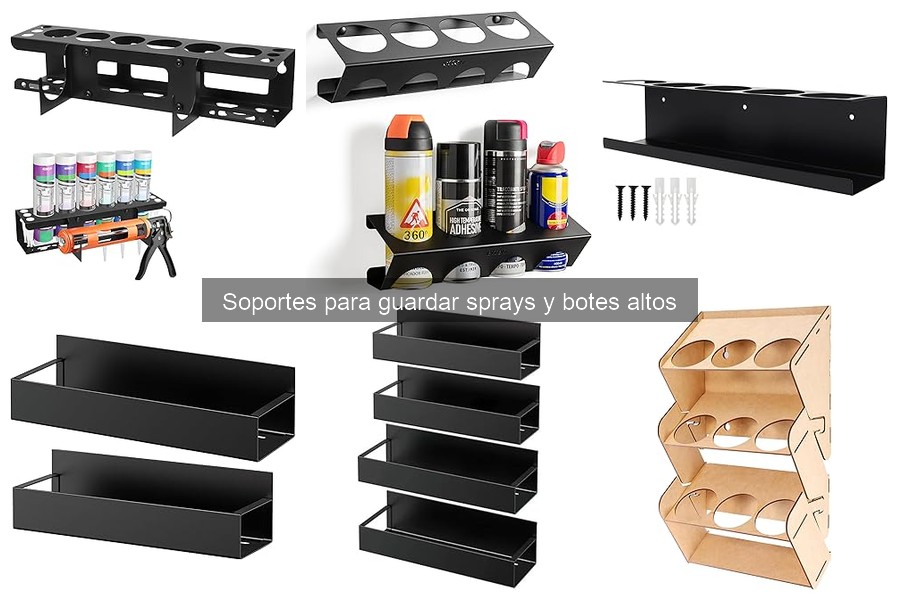 Tipos de soportes para sprays y botes altos en tu cocina
