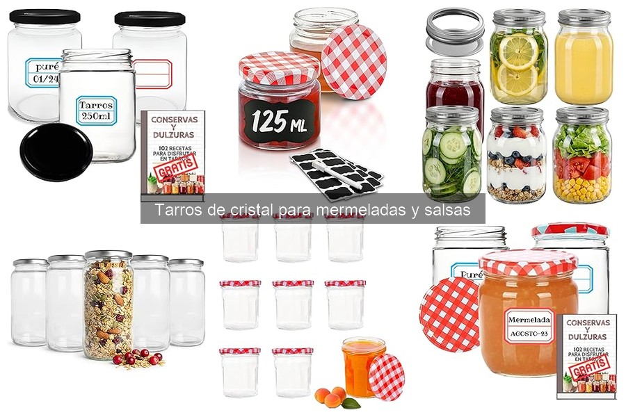 Tipos de tarros de cristal para mermeladas y salsas