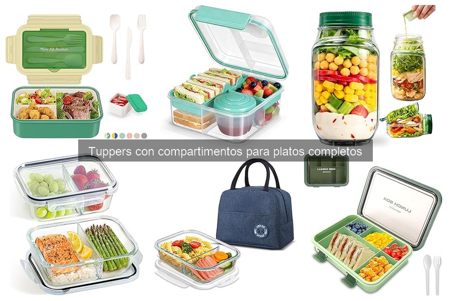 Todo sobre tuppers con compartimentos para comidas completas