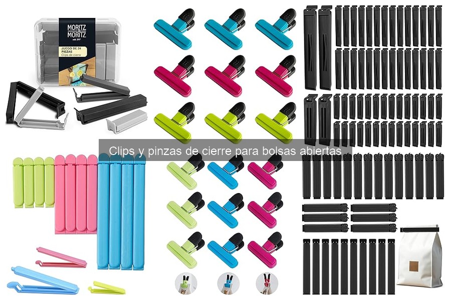 Usar clips y pinzas de cierre para bolsas correctamente