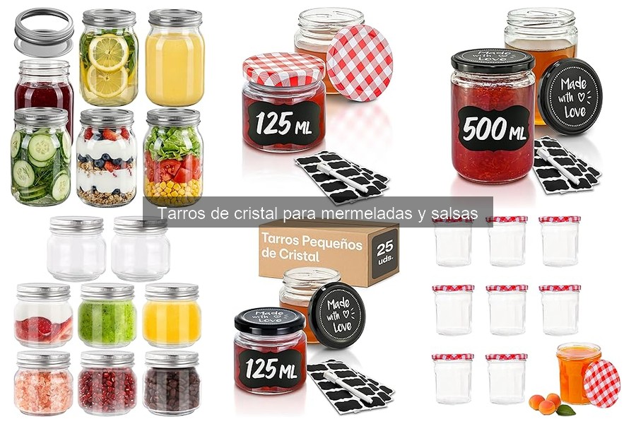 Uso adecuado de tarros de cristal para salsas