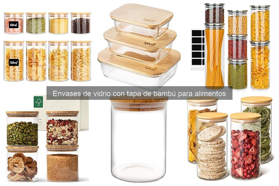 Uso correcto de envases de vidrio con tapa de bambú para llevar comida