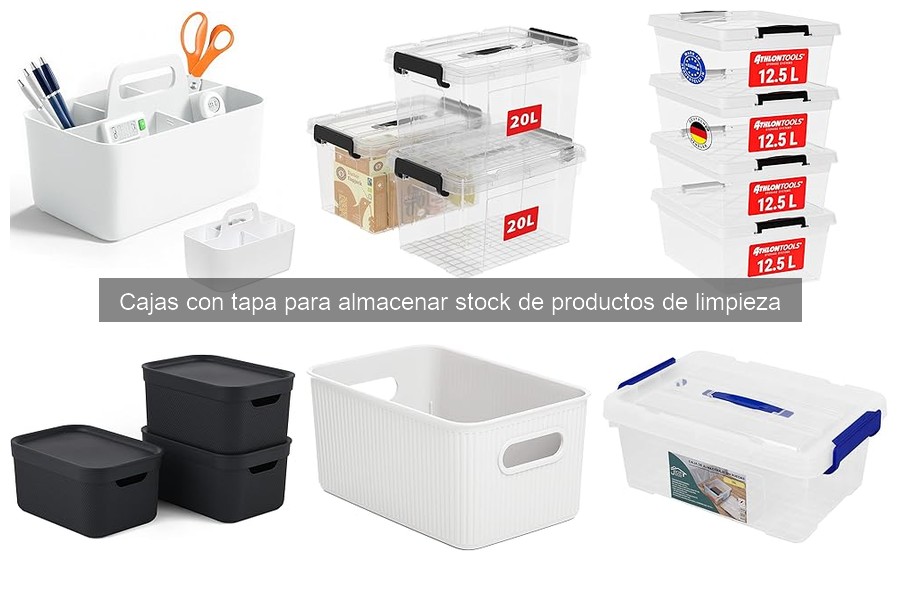 Ventajas de cajas con tapa para almacenar productos de limpieza