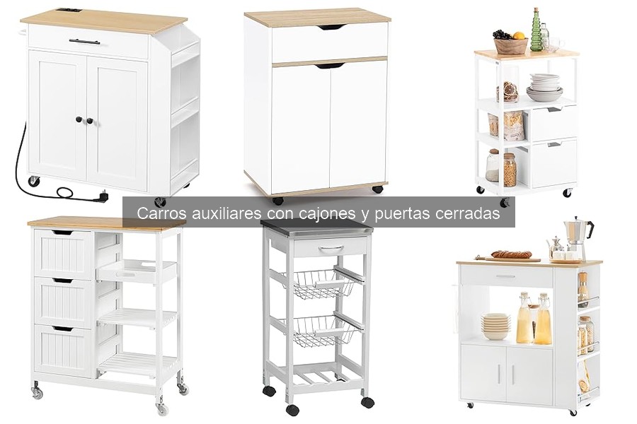 Ventajas de los carros auxiliares con cajones en la cocina