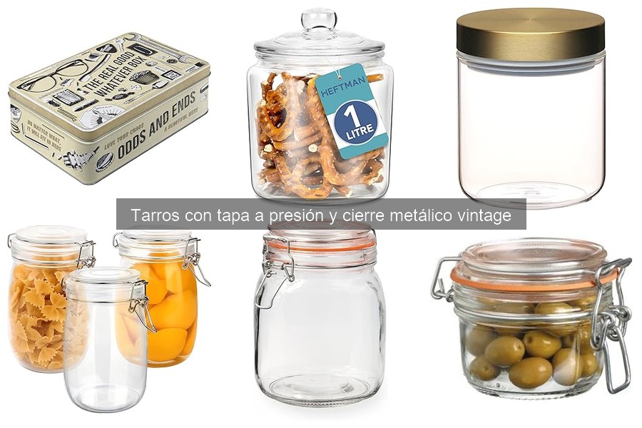 Ventajas de Tarros con Tapa a Presión Vintage para Alimentos