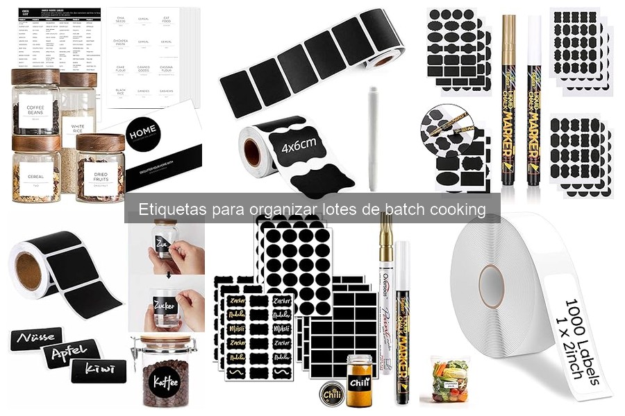 Ventajas de usar etiquetas en el batch cooking para organizar
