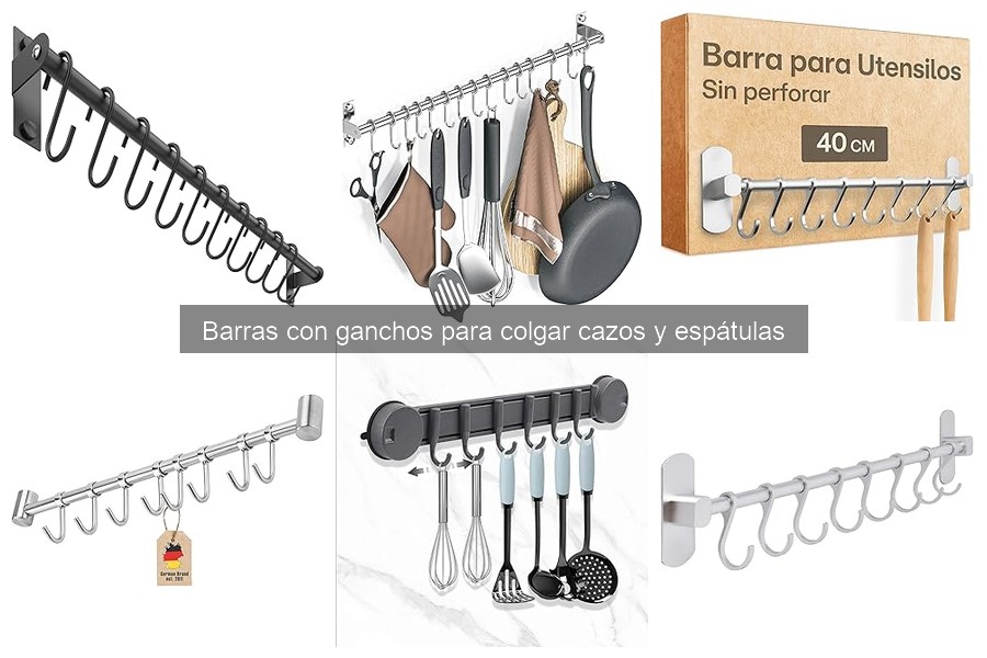 Ventajas y desventajas de las barras con ganchos en la cocina